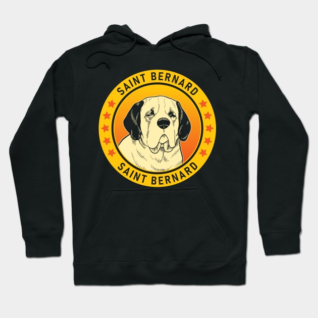 Saint Bernard Dog Portrait Hoodie by millersye